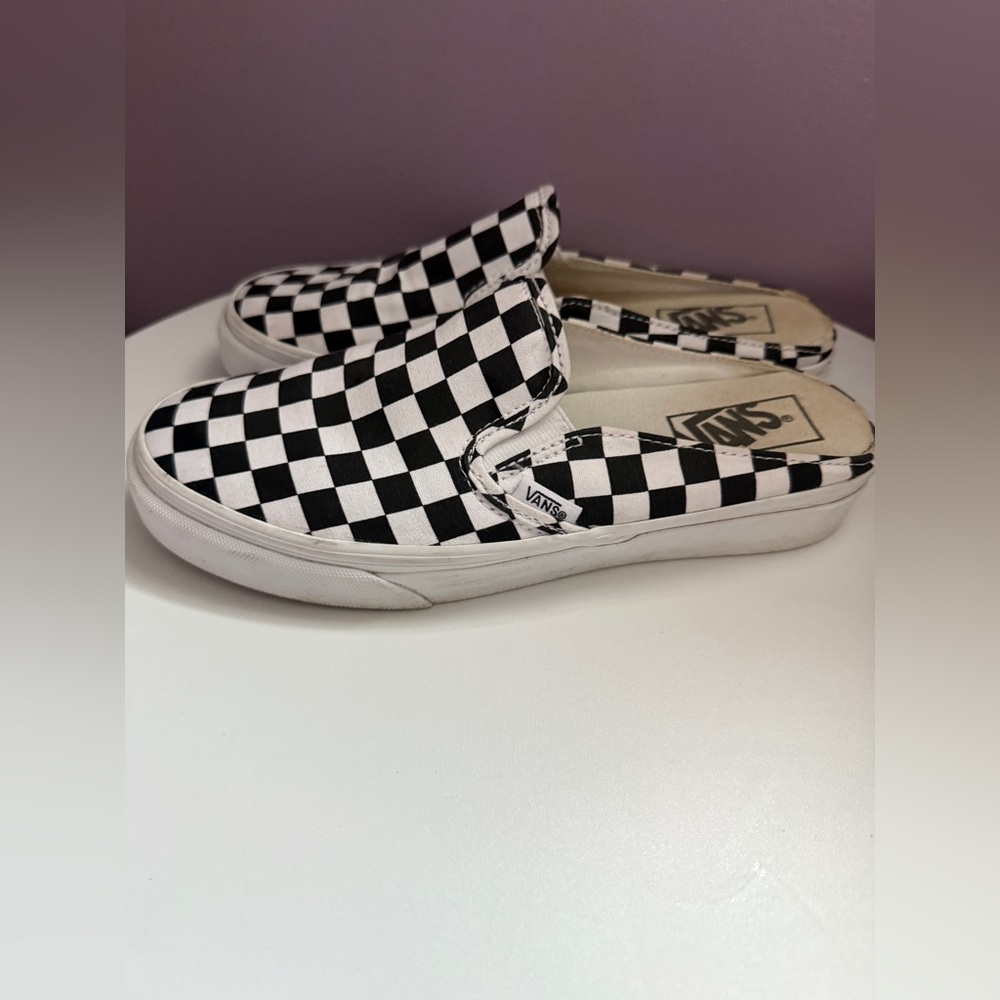 Vans Checkerboard Classic Slip-On Mule Signature Rubber Waffle Outsole Women Sz8 - Picture 4 of 10
